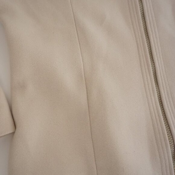 Fendi Moglia Beige Cashmere Fleece Zip Up Lightweight Blazer Jacket XXL - Picture 8 of 12